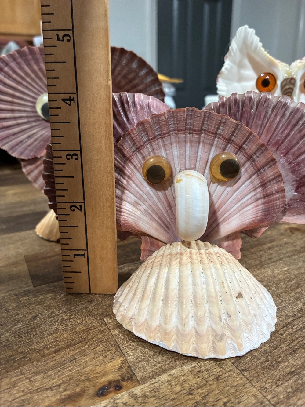 Seashell Elephant Figurine in Pink and Cream - Picture 5 of 5